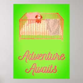 Póster Adventure Awaits Nursery Wall Art Print