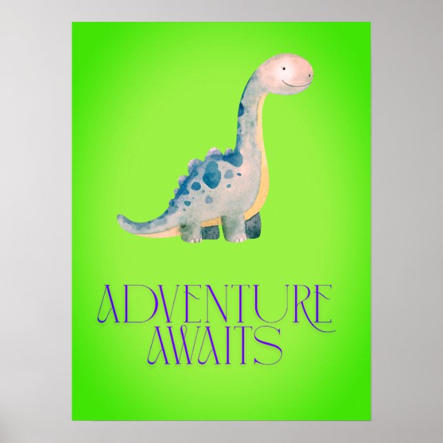 Póster Adventure Awaits Nursery Wall Art Print (Frente)