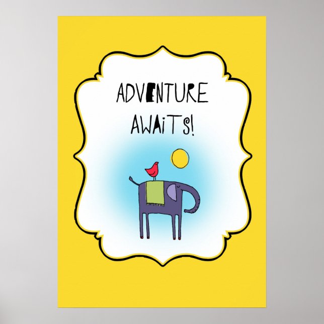 Póster Adventure Awaits Whimsical (Frente)