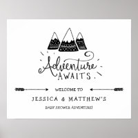 Adventure Awath Baby Shower Welcome Sign
