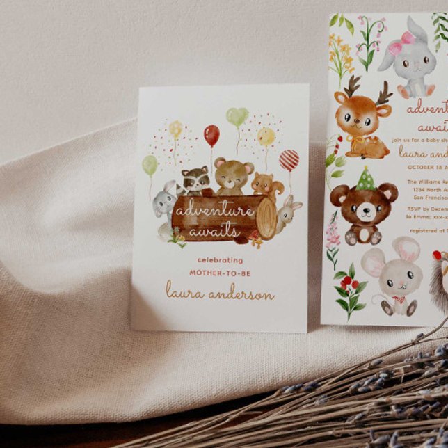 Póster Adventure Awath Woodland Creations Baby Shower (Subido por el creador)