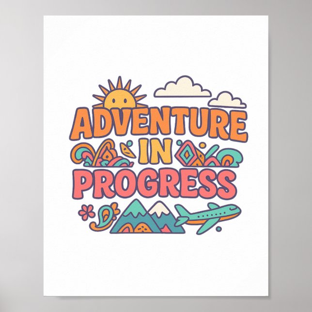 Póster Adventure in Progress Wall Art (Frente)