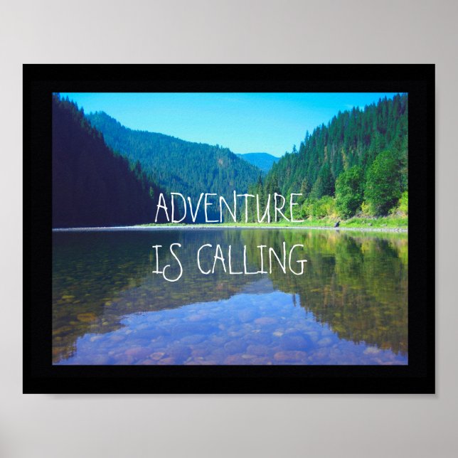 Póster adventure is calling poster mountain photography (Frente)