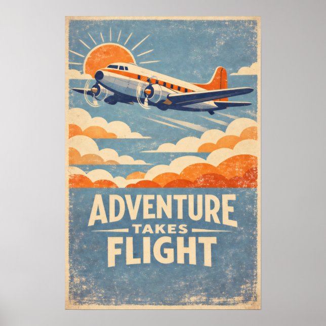 Póster Adventure Takes Flight (Frente)
