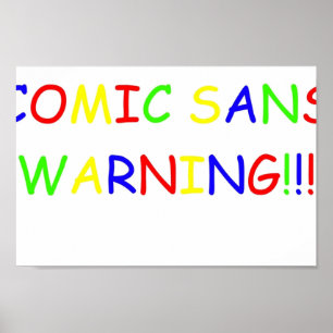 PÓSTER ADVERTENCIA DE COMIC SANS