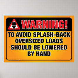 Póster ADVERTENCIA - Evitar el Poster del cuarto de baño