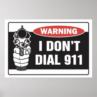 Póster Advertencia - No marque el 911 - Rótulo Poster