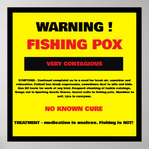 Póster Advertencia - Viruela de la Pesca