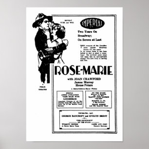 Póster Advertisemen de la película muda de Joan Crawford