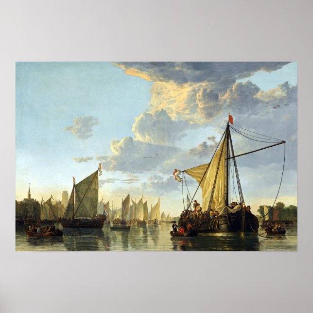 Póster Aelbert Cuyp The Maas at Dordrecht (Frente)