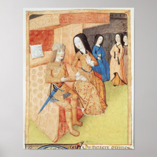 Póster Aeneas y Dido, de las obras de Virgil