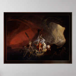 Póster Aeneas y la reproducción de los antiguos maestros 