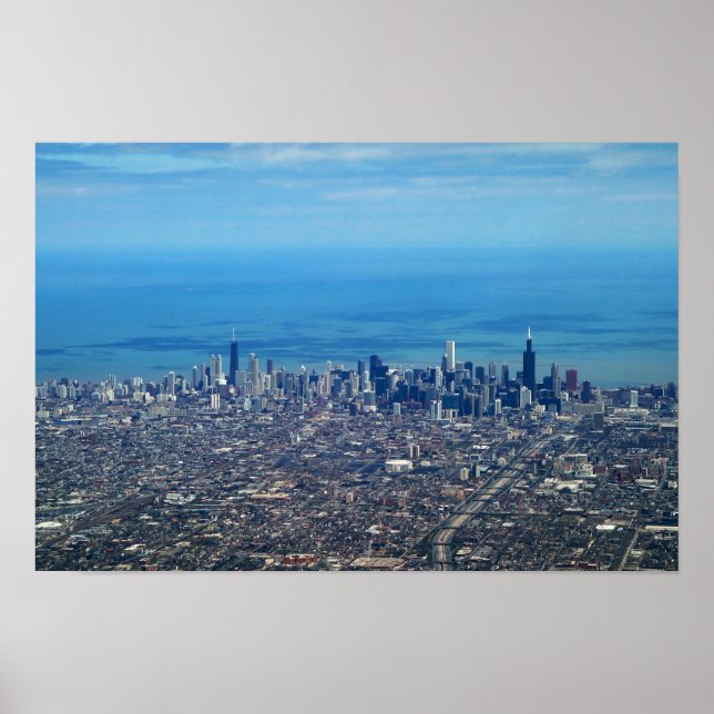Póster Aerial Chicago Downtown (Frente)