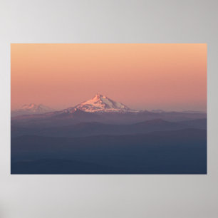 PÓSTER AERIAL PHOTOGRAPHY OF MOUNTAIN WITH SNOW