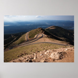 PÓSTER AERIAL PHOTOGRAPHY OF WINDING ROAD
