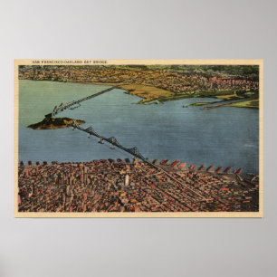 Póster Aerial, Puente de la Bahía de San Francisco-Oaklan