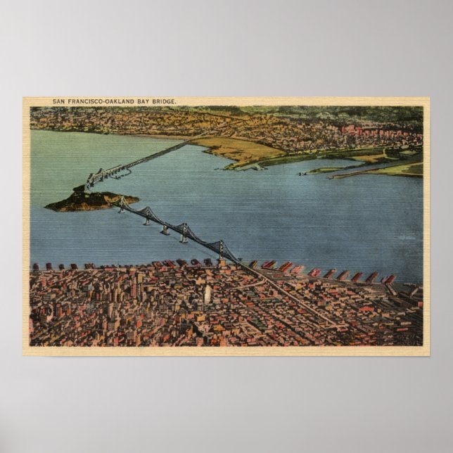 Póster Aerial, Puente de la Bahía de San Francisco-Oaklan (Frente)