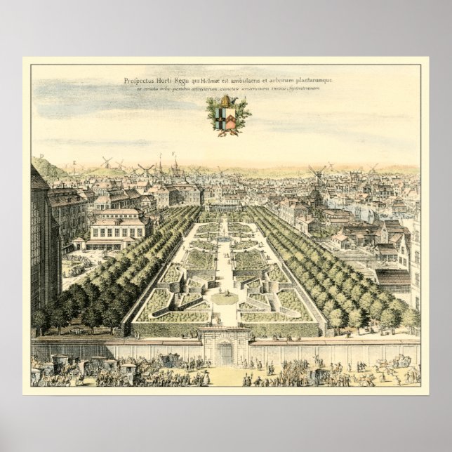 Póster Aerial View of Formal Garden by Eric Dahlbergh (Frente)