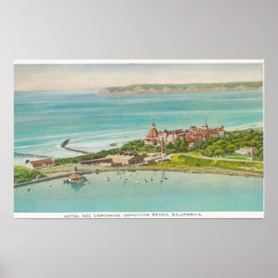 Póster Aerial View of Hotel del Coronado