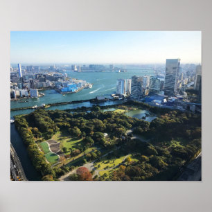 Póster Aerial View of Japanese Garden