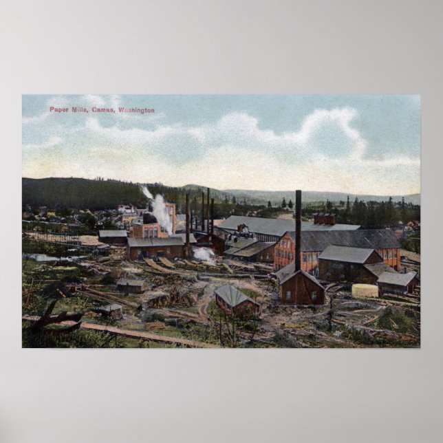 Póster Aerial View of Paper Mills (Frente)