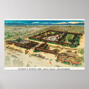 Póster Aerial View of Rickey's Studio Inn