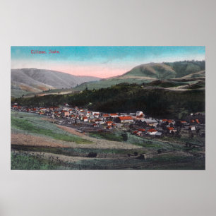 Póster Aerial View of the CityCuldesac, ID
