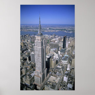 Póster Aerial view of the Empire State Building and