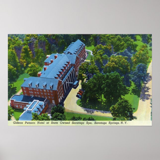 Póster Aerial View of the Gideon Putnam Hotel, Spa (Frente)