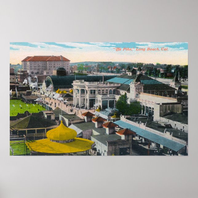 Póster Aerial View of the PikeLong Beach, CA (Frente)