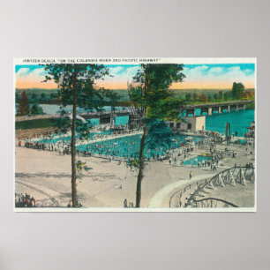 Póster Aerial View of the Swimming Area