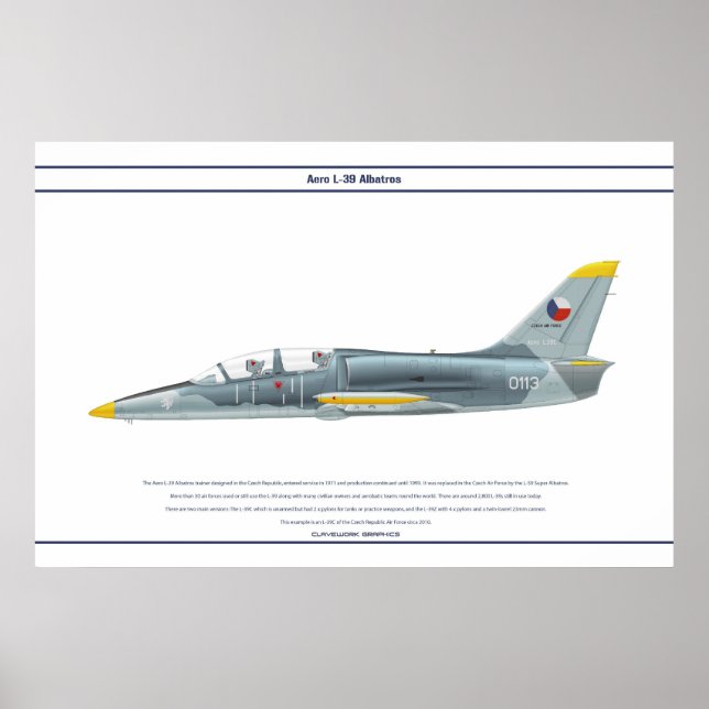 Póster Aero L-39 República Checa 1 (Frente)