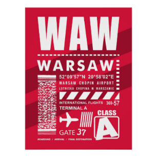 Póster Aeródromo WAW Varsovia
