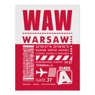 Póster Aeródromo WAW Varsovia