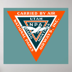 Póster Aerolíneas de Parques Nacionales de 1925