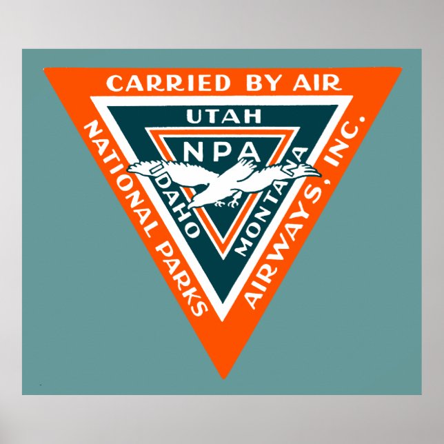 Póster Aerolíneas de Parques Nacionales de 1925 (Frente)