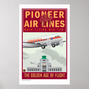 Póster Aerolíneas de TRAVEL-Pioneer