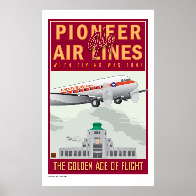 Póster Aerolíneas de TRAVEL-Pioneer (Frente)