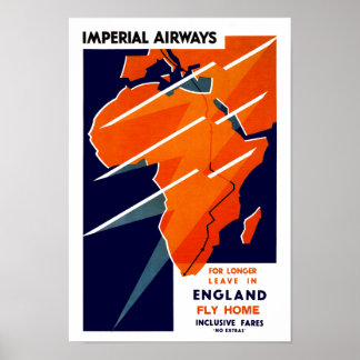 Póster Aerolíneas Imperiales de África