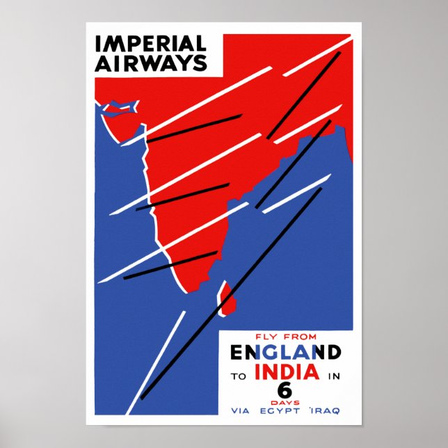 Póster Aerolíneas imperiales ~ India (Frente)