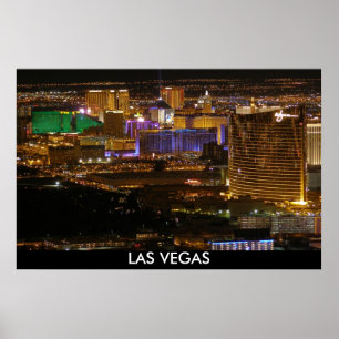 Póster Aeronáutica de Las Vegas por la noche - Alta altit