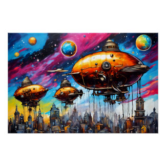 Póster Aeronave cósmica