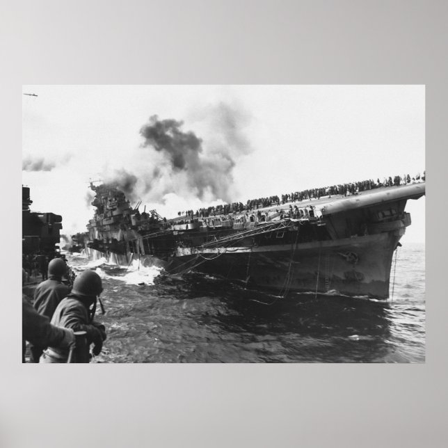 Póster Aeronave USS Franklin (CV-13) Pearl Harbor (Frente)