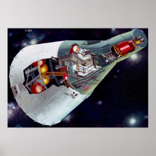 Póster Aeronavegación espacial Gemini