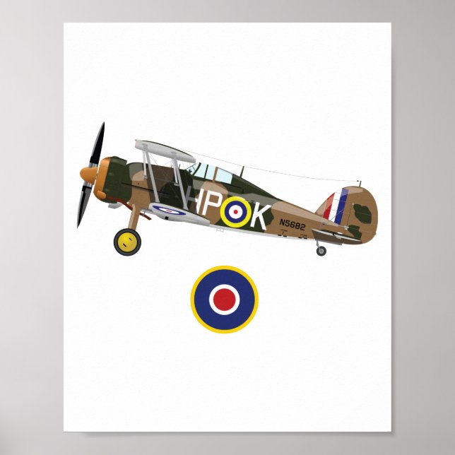 Póster Aeronaves británicas de la Segunda Guerra Mundial (Frente)