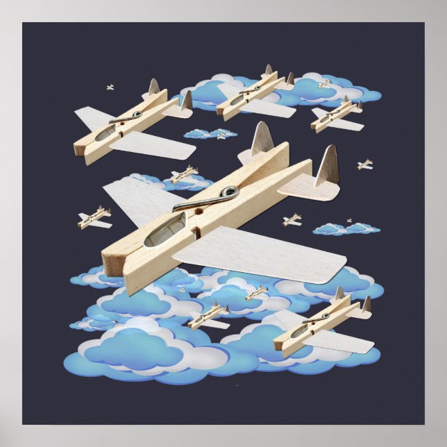 Póster Aeronaves de Clothespin (Frente)