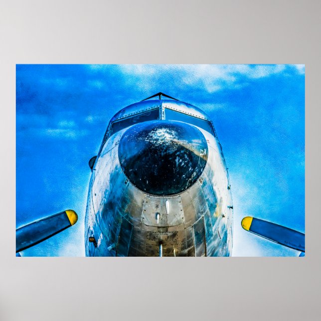 Póster Aeronaves Douglas DC-3 (Frente)