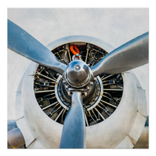 Póster Aeronaves Douglas DC-3. Hélice