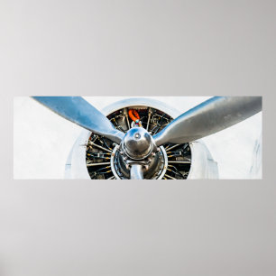 Póster Aeronaves Douglas DC-3. Hélice