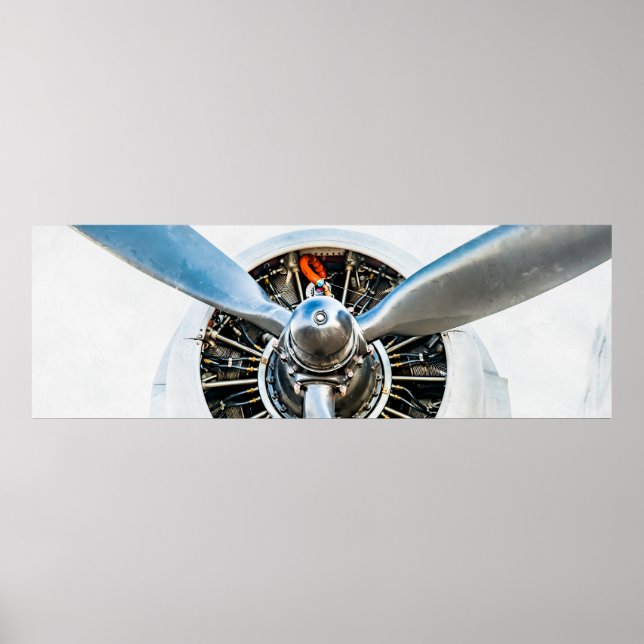 Póster Aeronaves Douglas DC-3. Hélice (Frente)